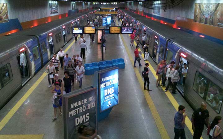 Estação de metrô no Rio de Janeiro