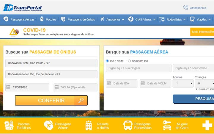 Formulário de passagem Transportal Formulário de passagem Transportal