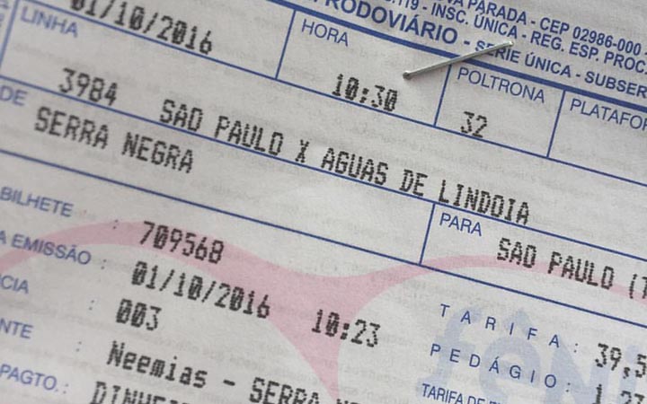 Passagem de ônibus Passagem de ônibus