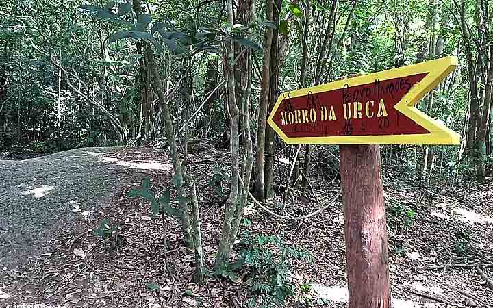 Inicio da trilha do Morro do Urca Inicio da trilha do Morro do Urca