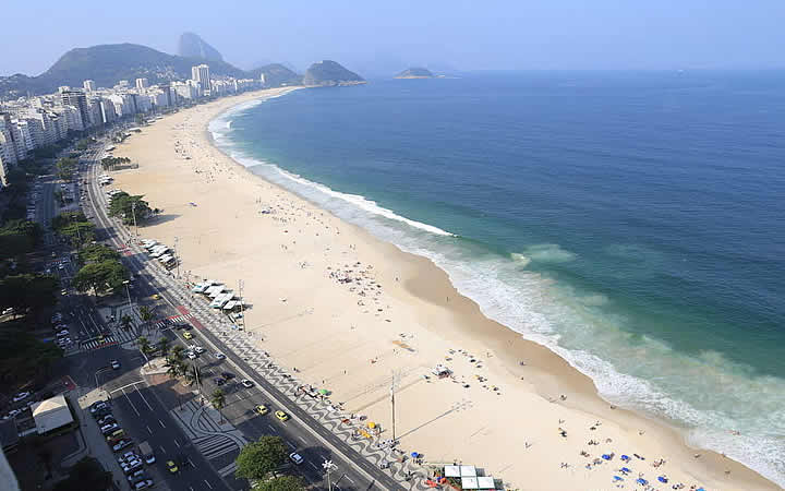 Vista aérea da Praia de Copacabana Vista aérea da Praia de Copacabana