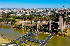 Vista aérea do Palácio dos Tropeiros em Sorocaba