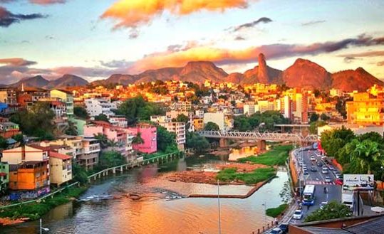 Vista aérea do centro de Cachoeiro de Itapemirim