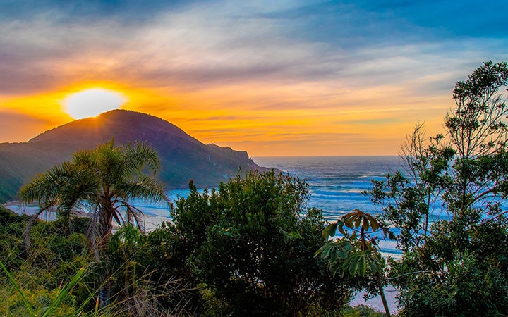 Pôr do sol na Praia do Rosa