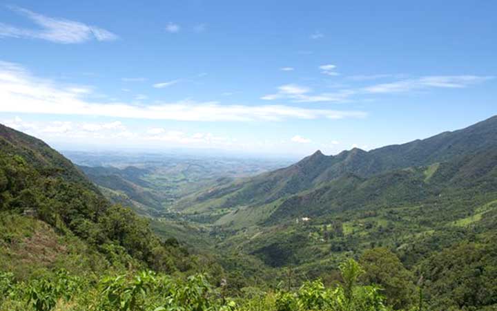 Vista das montanhas na Serra da Bocaina