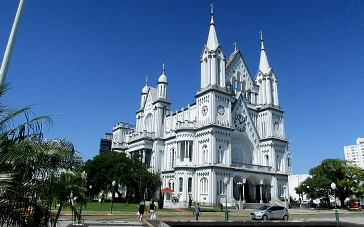 Vista Lateral Igreja Matriz Itajaí SC