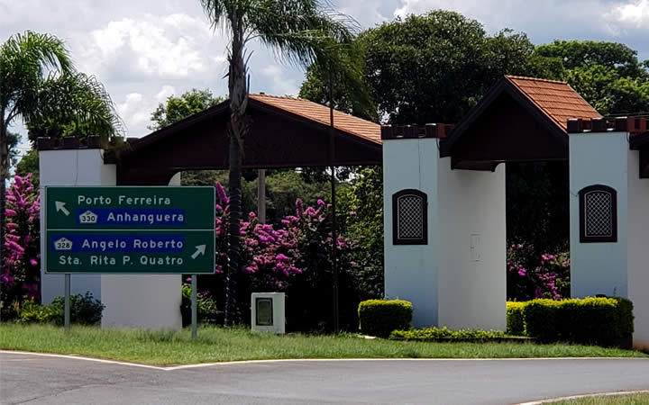 Placa de localização cidade de Santa Rita SP Placa de localização cidade de Santa Rita SP